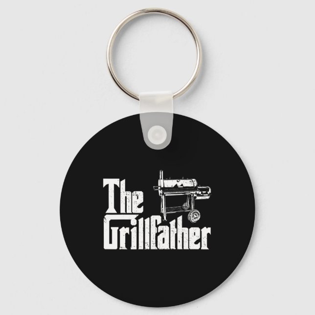 Grilling Smoker And Grill Chef Grillfather Grilled Nyckelring (Framsida)
