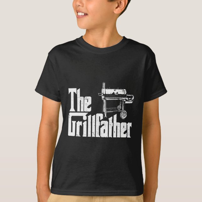 Grilling Smoker And Grill Chef Grillfather Grilled T Shirt (Framsida)