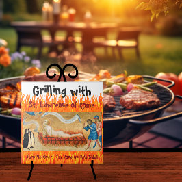 Grilling with St. Lawrence of Rom (M 022) Kakelplatta