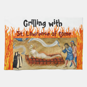 Grilling with St. Lawrence of Rom (M 022) Kökshandduk