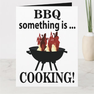 Grillkok Chef Roligt Bbq Välkomsthälsning Kort