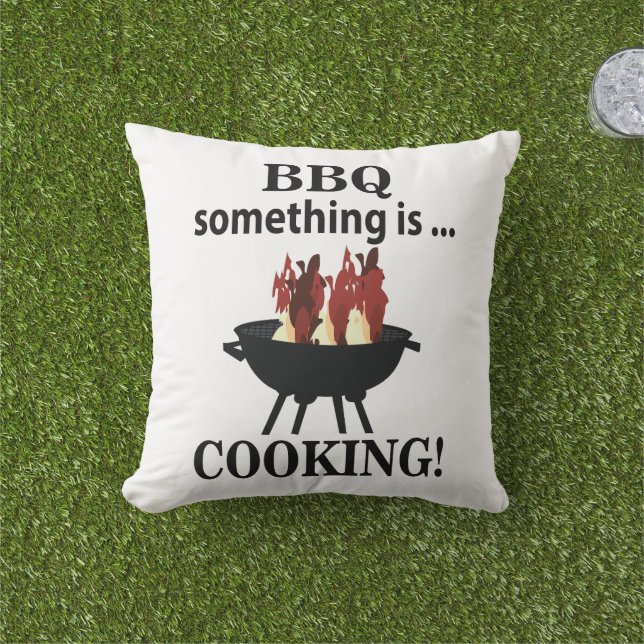 Grillkok Rolig BBQ  Kudde (Gräs)