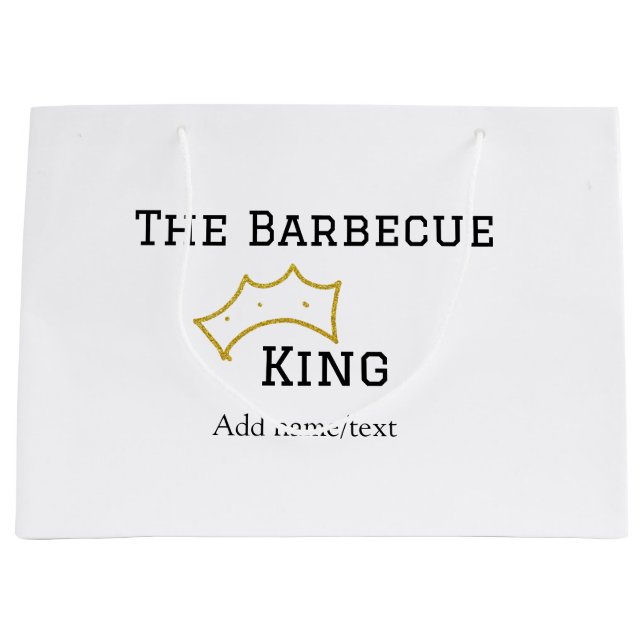 Grillkung krona lägg till namn text matlagning bäs (Framsidan)