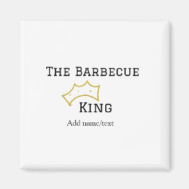 Grillkung krona lägga till namn text kokar bäst  magnet
