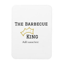 Grillkung krona lägga till namn text kokar bäst  magnet