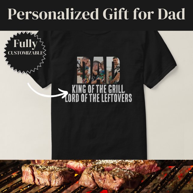 Grillkung Rolig Pappa T Shirt (King of the Grill Funny Dad T-Shirt)