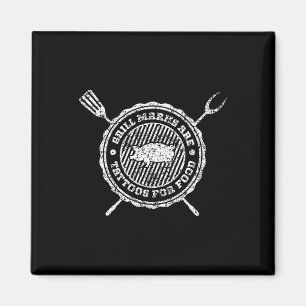 Grillmärken är tatueringar för mat grillning Barbe Magnet