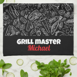 Grillmästare bbq matluffare män pappa make  kökshandduk