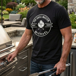 Grillmästare Etablerat År Namn Grillning BBQ T Shirt
