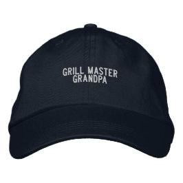 'Grillmästare Farfar' BBQ-kung Rolig Present Broderad Keps