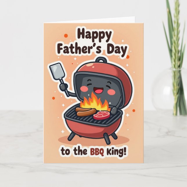 Grillmästare Fars dag Konstkort Kort (Framsida)