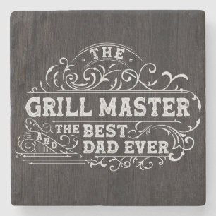 Grillmästare och bästa pappa någonsin Fars dag Sva Stenunderlägg