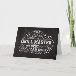 Grillmästare och bästa pappa någonsin Svarta fader Kort