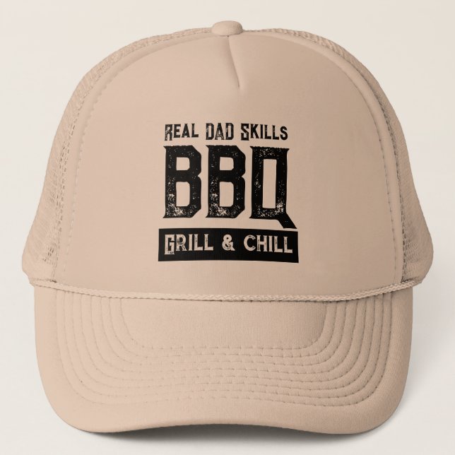 Grillmästare pappa cool rolig lastbilschaufför mös keps (Framsida)