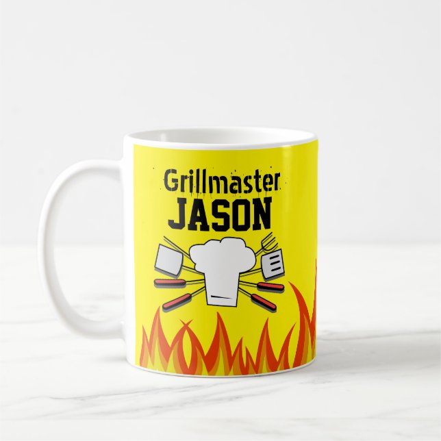 Grillmästare Pappa Grillning Kaffemugg (Vänster)
