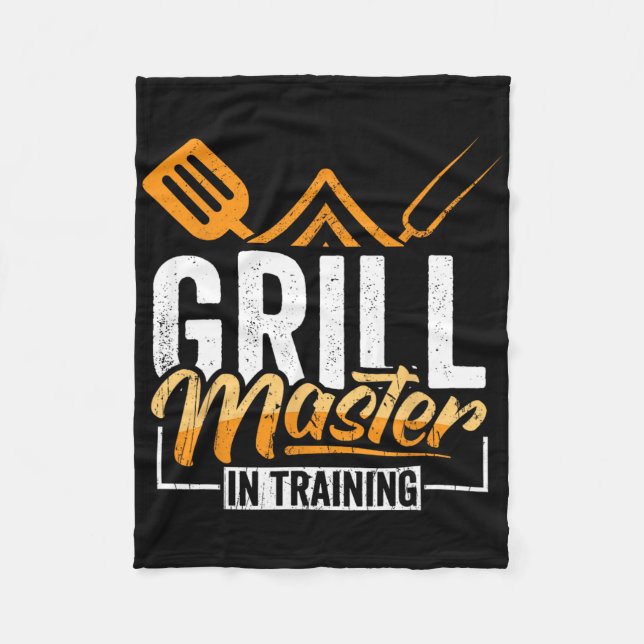 Grillmästare under utbildning BBQ-älskare  Fleecefilt (Framsidan)