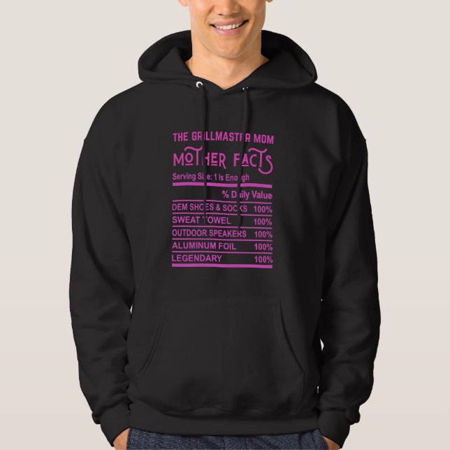 Grillmaster Mamma Funny Mor Fact Gag Grill Mo Hoodie (Framsida)