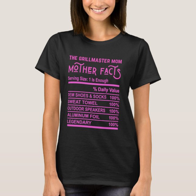 Grillmaster Mamma Funny Mor Fact Gag Grill Mo T Shirt (Framsida)