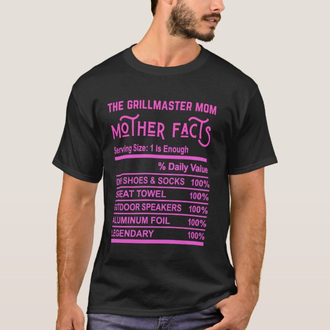 Grillmaster Mamma Funny Mor Fact Gag Grill Mo T Shirt (Framsida)