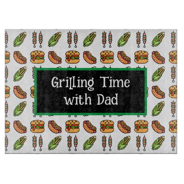 Grillmat | Hamburger, korv, grillspett (Framsidan)