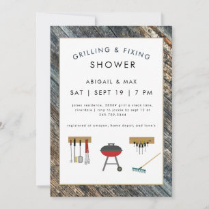 Grillning & Fixar Bröllopsfest för Par Inbjudningar