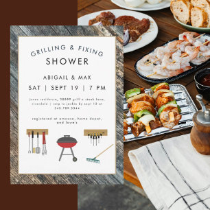 Grillning & Fixar Par Bröllopsfirande III Inbjudningar