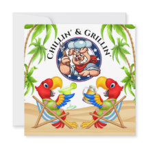 Grillning och Avslappning Inbjudan