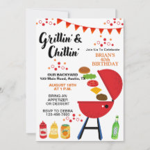 Grillning och Chillin Vuxen Födelsedag