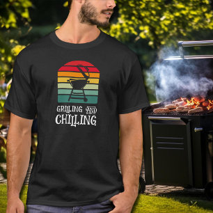 Grillning och kapning av BBQ T Shirt