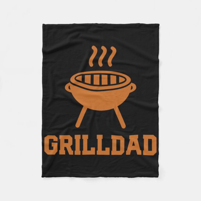 Grillpappa Barbecue Grill Daddy Master Bbq Rökare  Fleecefilt (Framsidan)