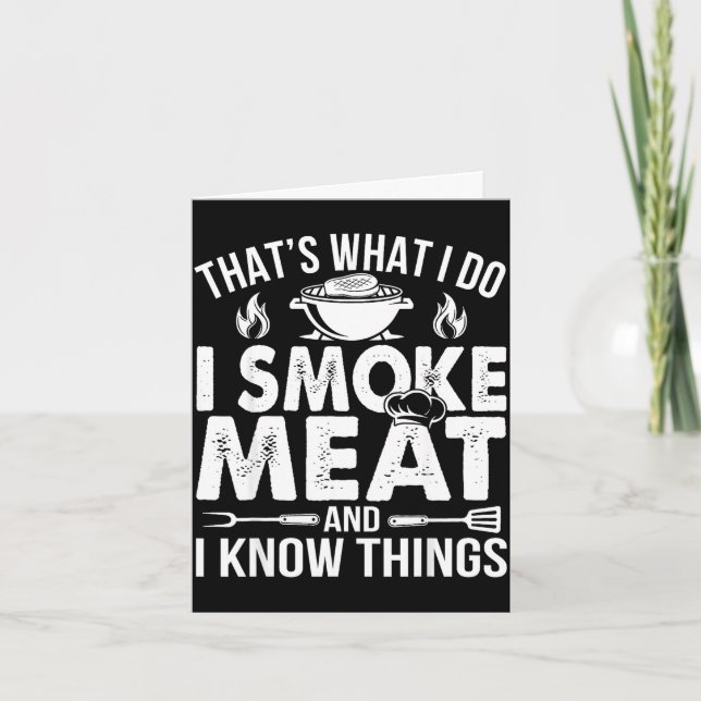 Grillpappa röker kött vet saker pitmaster  kort (Framsida)