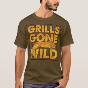 Grills Borta Vild BBQ Gris Roast Barbecue T Shirt