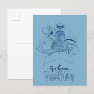 Grim Äventyr of Billy & Mandy Sketch Art Vykort