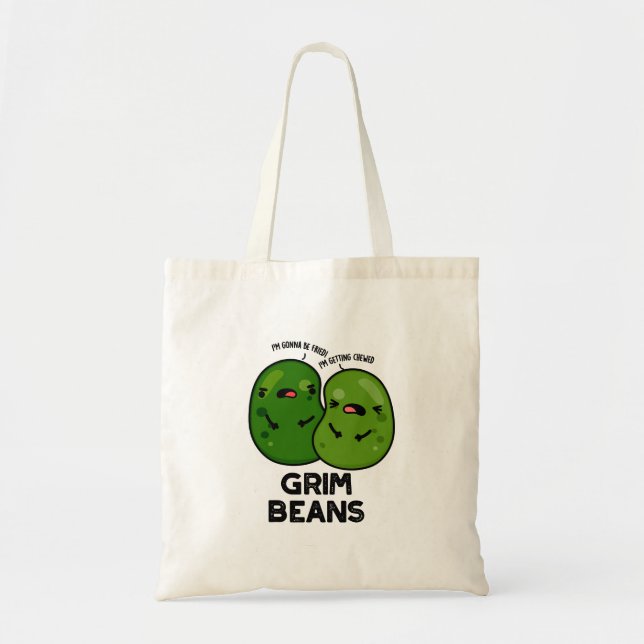 Grim Beans Funny Veggie Puns Tygkasse (Framsidan)