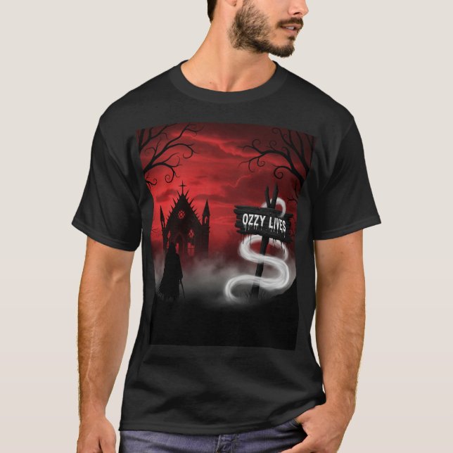 Grim Chapel: Ozzy Lives T Shirt (Framsida)