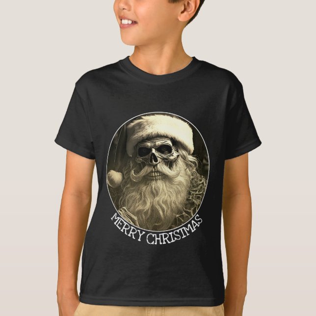 Grim Christmas - Skeleton Santa 65609 T Shirt (Framsida)