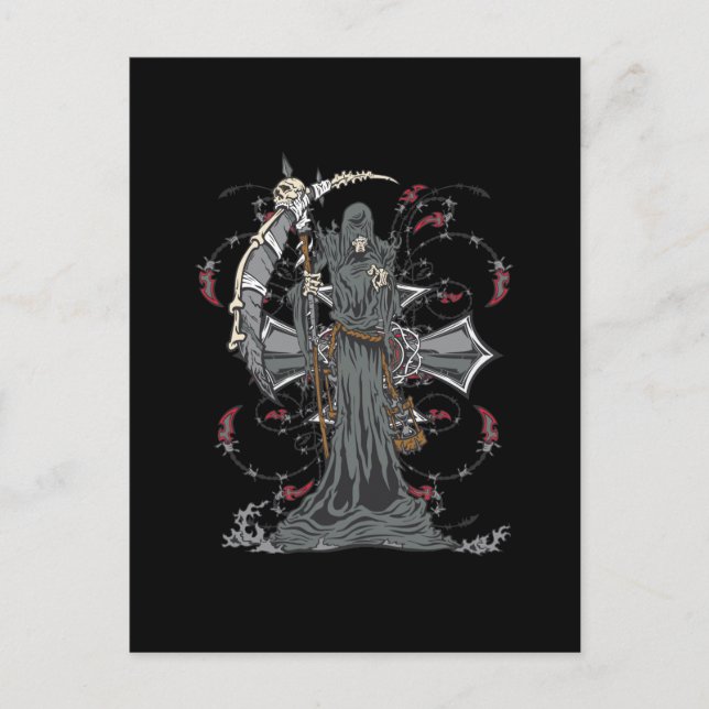Grim Reaper Awaits Vykort (Framsida)
