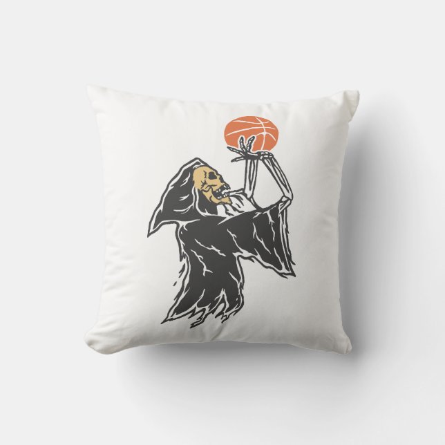 Grim Reaper Basketball Kudde (Framsida)