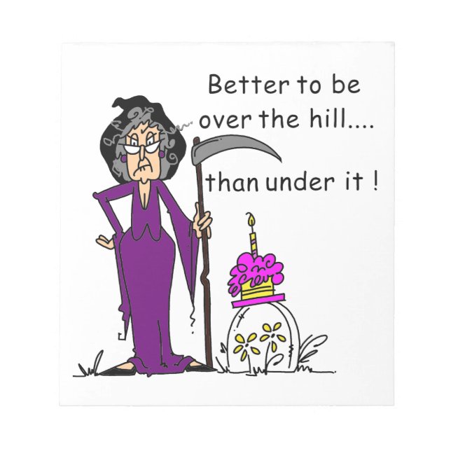 Grim Reaper Birthday Humor Anteckningsblock (Framsida)