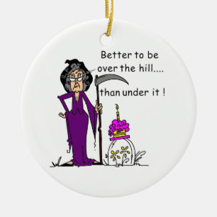 Grim Reaper Birthday Humor Julgransprydnad Keramik