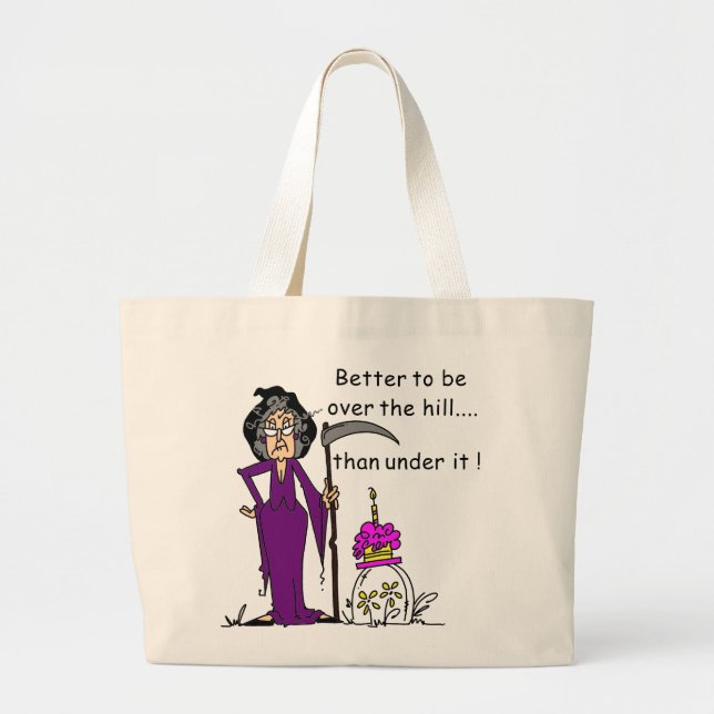 Grim Reaper Birthday Humor Jumbo Tygkasse (Framsidan)