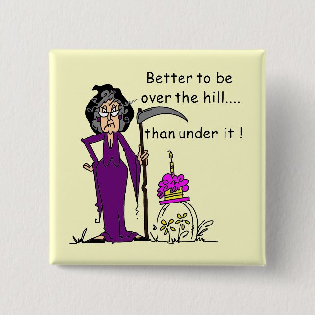 Grim Reaper Birthday Humor Knapp (Framsida)