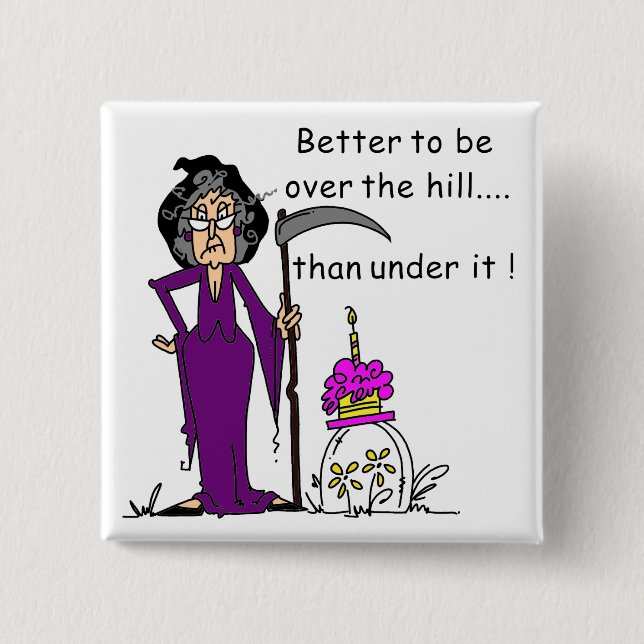 Grim Reaper Birthday Humor Knapp (Framsida)