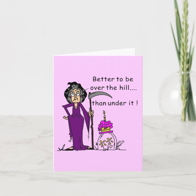 Grim Reaper Birthday Humor Kort (Framsida)