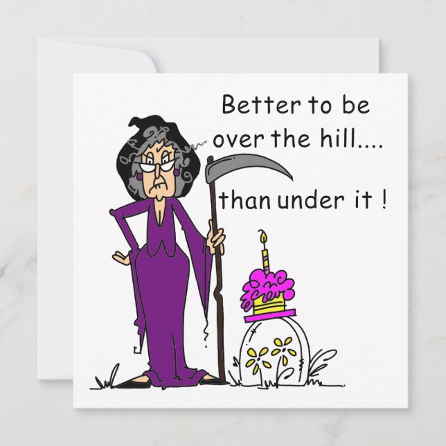 Grim Reaper Birthday Humor Kort (Framsida)