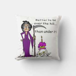Grim Reaper Birthday Humor Kudde