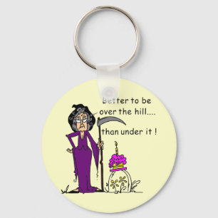 Grim Reaper Birthday Humor Nyckelring