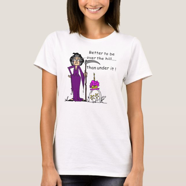 Grim Reaper Birthday Humor Tee (Framsida)