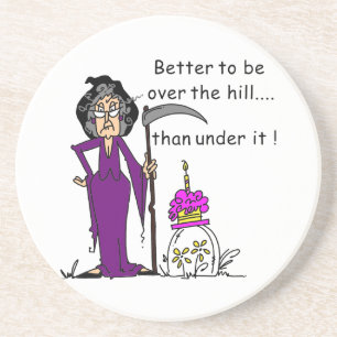 Grim Reaper Birthday Humor Underlägg Sandsten