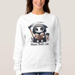 Grim Reaper Bok Älskare, Anpassningsbar Bok Klubbe T Shirt